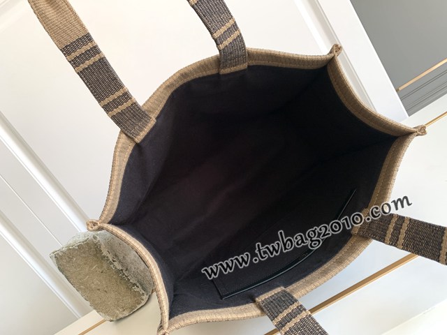 Celine專櫃2023新款CABAS THAIS大號凱旋門刺繡印花織物購物袋 賽琳復古凱旋門徽章托特包 sldj2375